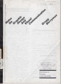 Image of Notes On Graphic Design and Visual Communication